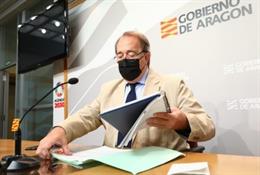 El consejero de Economía, Planificación y Empleo del Gobierno de Aragón, Carlos Pérez Anadón.