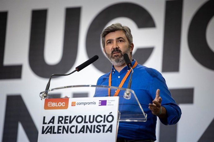 El coordinador nacional de Andalucía Por Sí (AxSí), Modesto González, en el congreso de MÉS-Compromís.