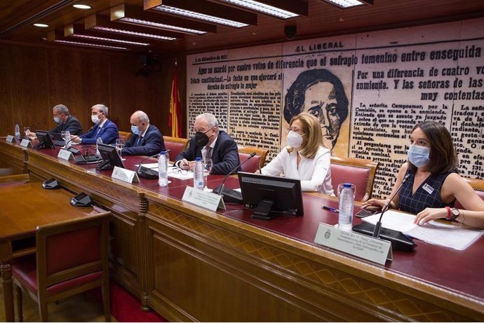 Alcaldes y concejales del Partido Popular en la Comisión de Despoblación de la Federación Española de Municipios y Provincias (FEMP).