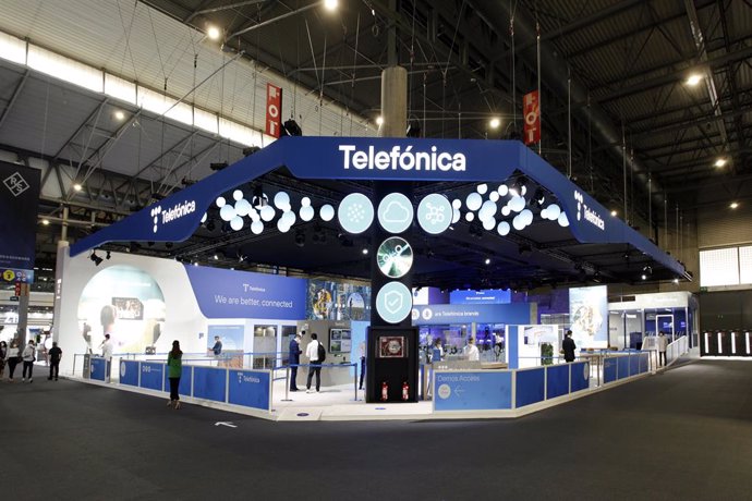Arxiu - Imatge de l'expositor de Telefnica en el Mobile World Congress 21
