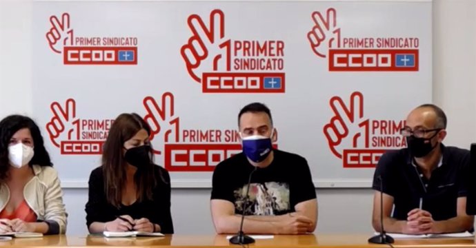 Rueda de prensa de Podemos y CCOO.