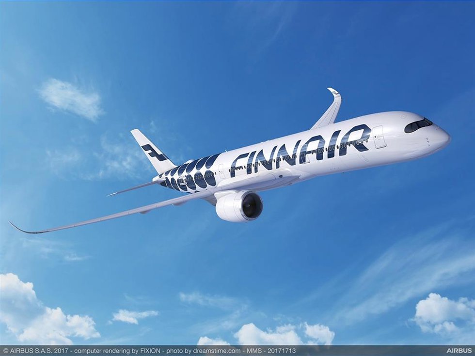 Archivo - Avión de Finnair.