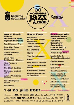 Cartel del Festival de Música Canarias Jazz&Más