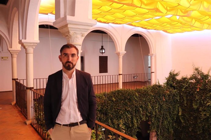 El director de eldiario.Es, Ignacio Escolar, durante los cursos de verano de la Universidad Pablo de Olavide, en Carmona (Sevilla)