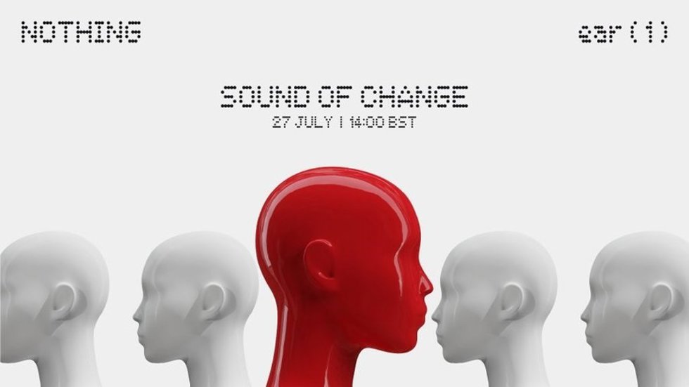 Cartel de presentación de los auriculares Ear 1 de Nothing.