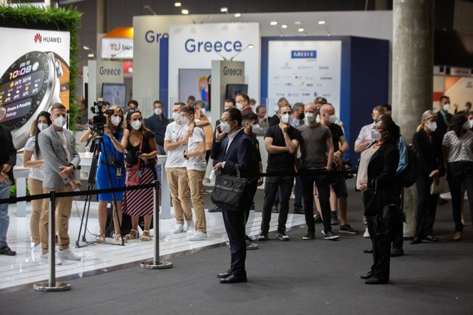 Arxiu - Assistents a les installacions de la XIV edició del Mobile World Congress 2021