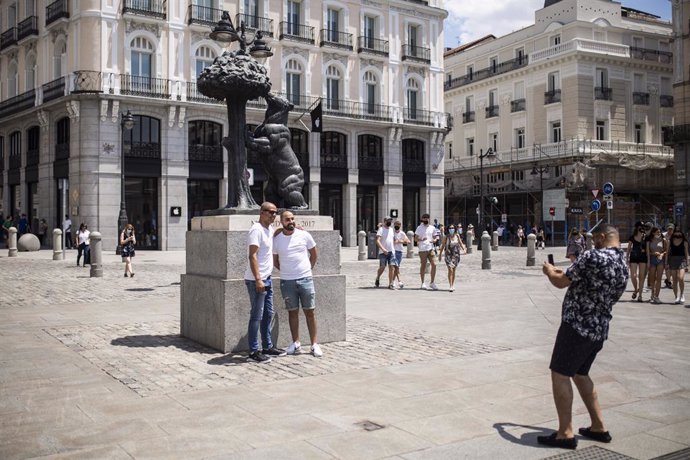 Puerta del Sol en Madrid (España). 