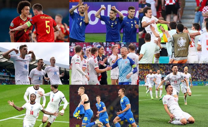 Archivo - Suiza-España, Bélgica-Italia, República Checa-Dinamarca e Inglaterra-Ucrania, cuartos de la Eurocopa