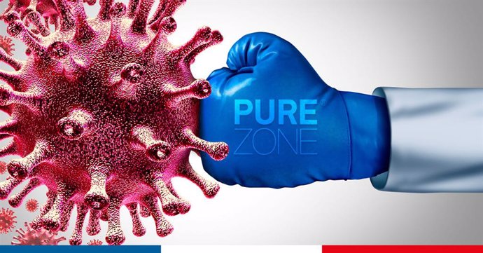 PUREZONE The protection adhesive film which fights viruses and bacteria