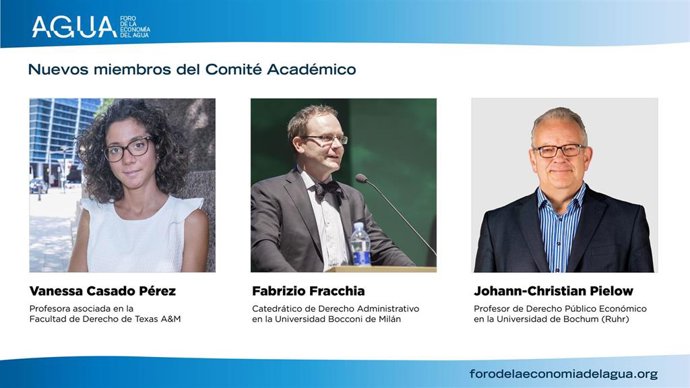 Tres nuevos miembros del Foro de la Economía del Agua