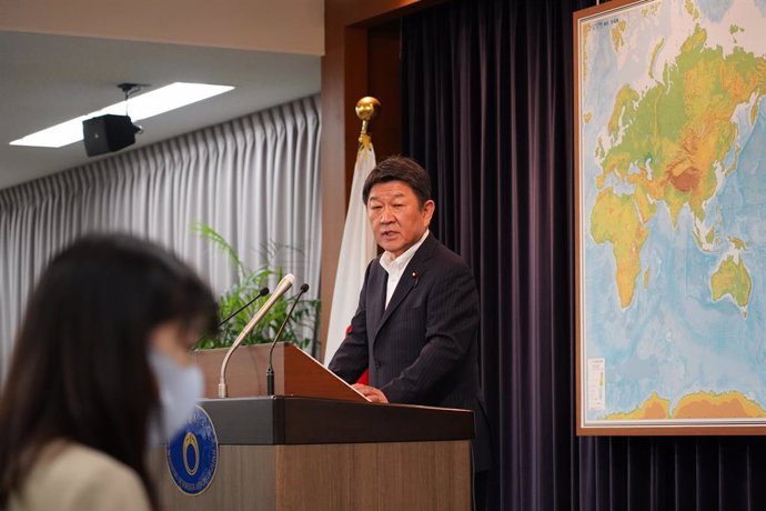 El ministro de Exteriores japonés, Toshimitsu Motegi.