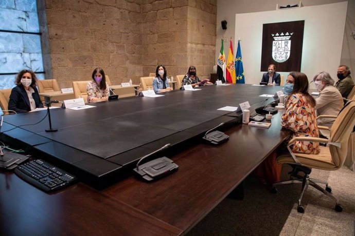 Miembros del Consejo de Gobierno reunido este miércoles en Mérida.