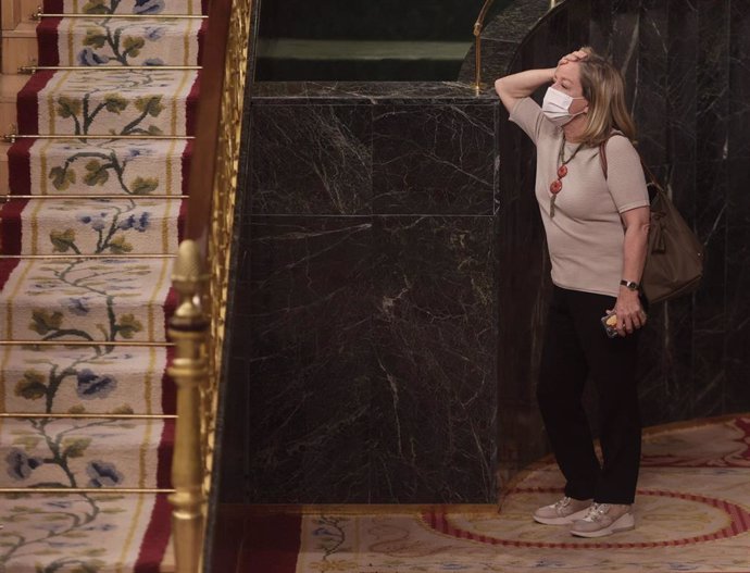 La diputada de Coalición Canaria, Ana Oramas, en una sesión de control al Gobierno, a 9 de junio de 2021, en el Congreso de los Diputados, Madrid, (España). La sesión, marcada por la ausencia del presidente del Gobierno debido a su viaje oficial a Argen