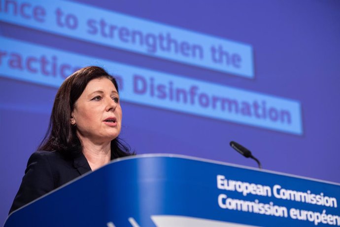 Archivo - La vicepresidenta de Valores de la Comisión Europea, Vera Jourova