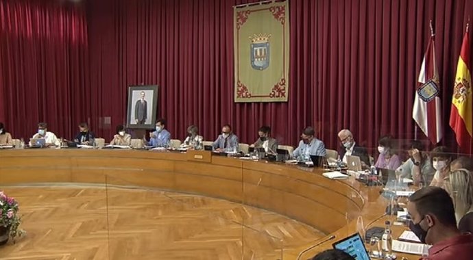 Pleno del Ayuntamiento de Logroño correspondiente a julio de 2021.