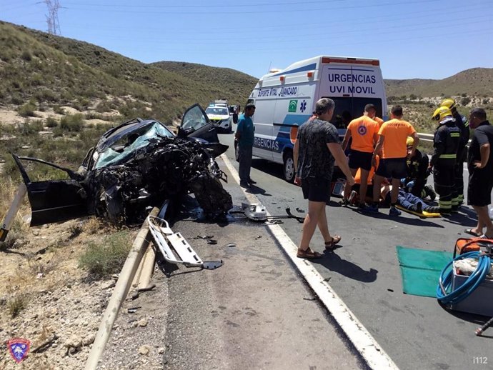 Siniestro de tráfico en Carboneras (Almería)