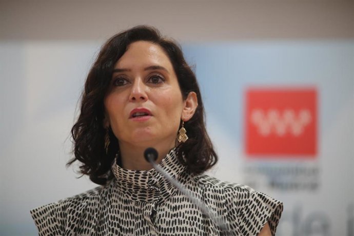 La presidenta de la Comunidad de Madrid, Isabel Díaz Ayuso, durante la inauguración de la Sede Judicial de San Lorenzo de El Escorial