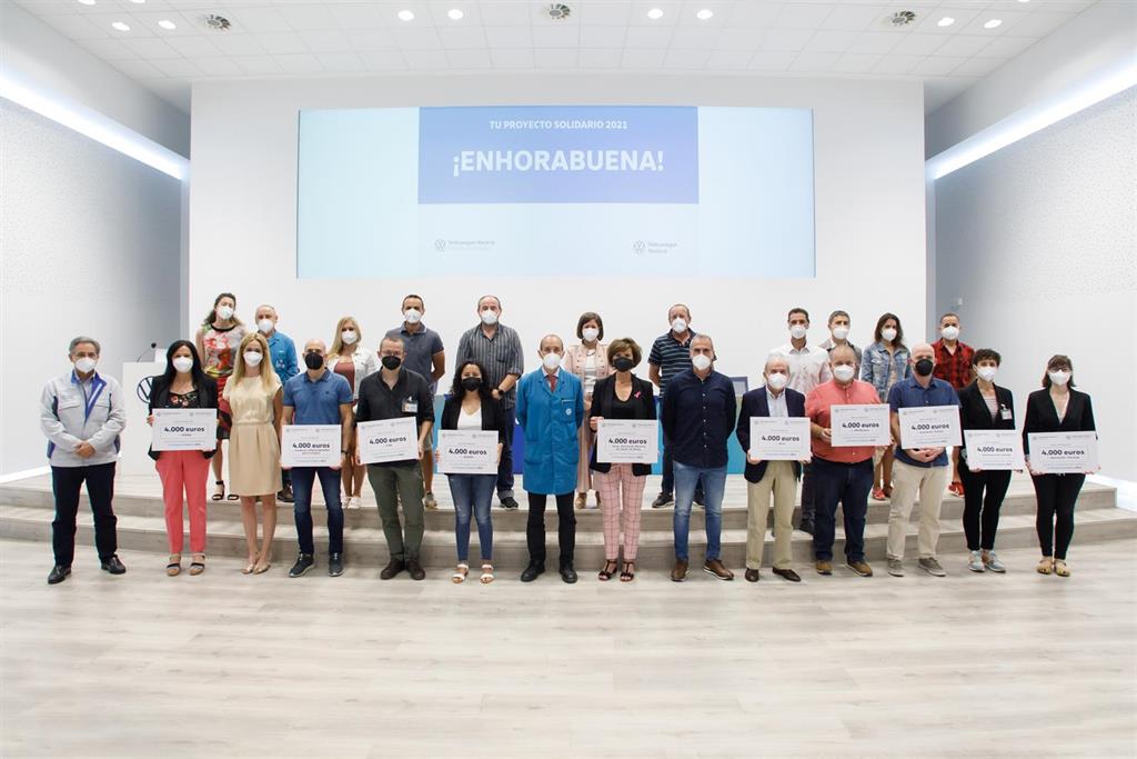 Volkswagen Navarra distributes 40,000 euros among 10 social programs in the seventh edition of ‘Your Solidarity Project’