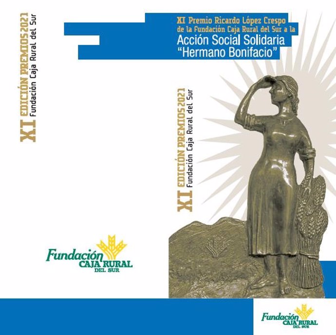 Cartel promocional del Premio Hermano Bonifacio de la Fundación Caja Rural del Sur.