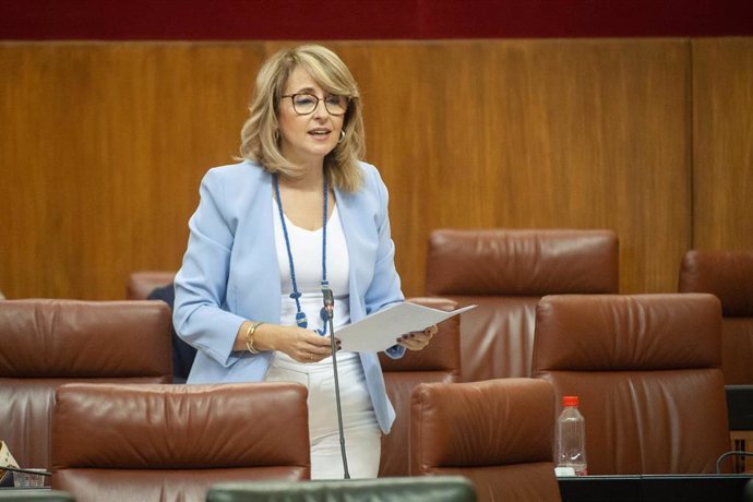 La diputada del PP, Pilar Pintor, en una imagen de archivo en el Pleno del Parlamento.