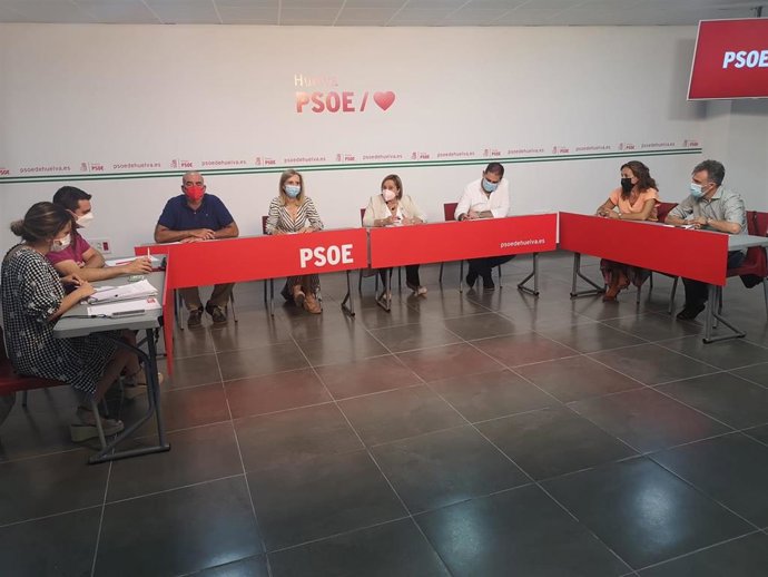 Reunión de la interparlamentaria del PSOE de Huelva.