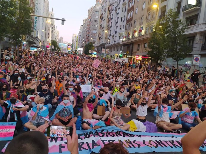 Manifestación del Orgullo Crírtico de Madrid a 28 de junio de 2021.