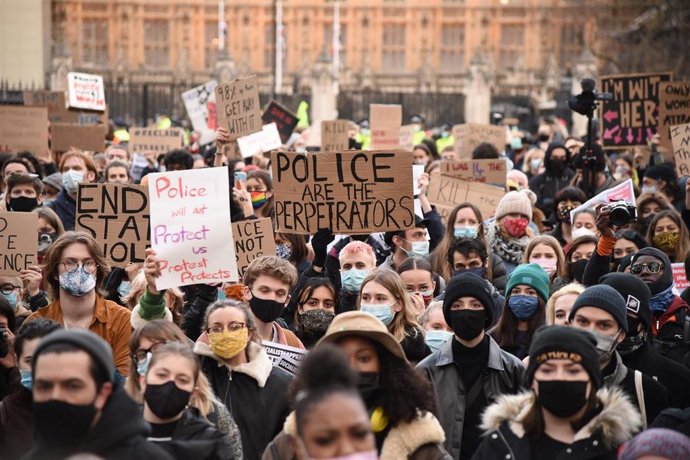 Archivo - Vigila por el asesinato machista de Sarah Everard.