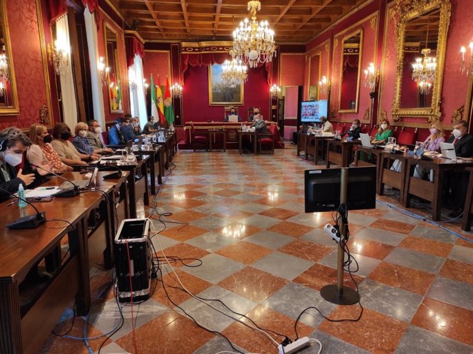 Imagen de archivo de un pleno ordinario del Ayuntamiento de Granada