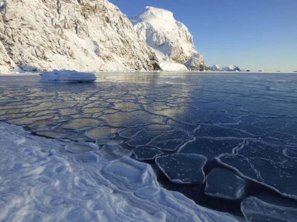 Hielo marino en la Antártida