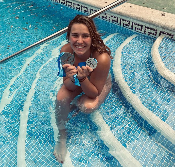 La nadadora en largas distancias y estudiante de la UCAV, Aroa Silva.