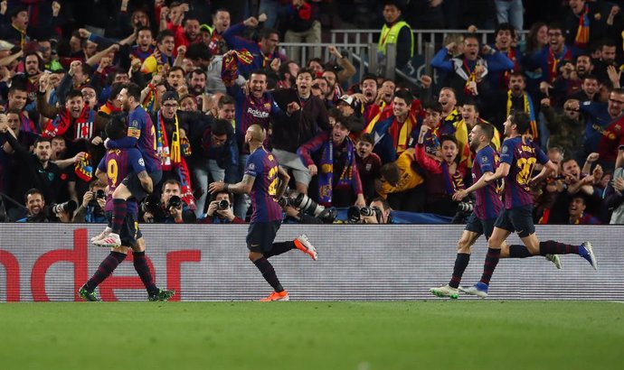 Archivo - 01 May 2019, Spain, Barcelona: Barcelona's Lionel Messi celebrates scoring during the UEFA Champions League semi final first leg soccer match between FC Barcelona and Liverpool at the Camp Nou Stadium. Photo: Nick Potts/PA Wire/dpa