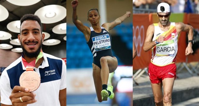 Archivo - Orlando Ortega, Ana Peleteiro y Jesús Ángel García Bragado