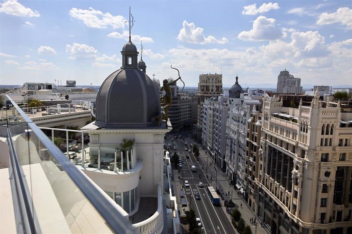 Vistas de la Gran Vía de Madrid.