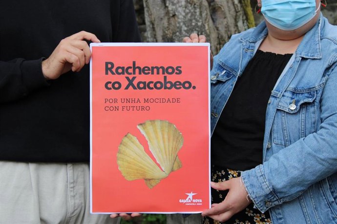 Cartel de la campaña 'Rachemos co Xacobeo', promovida por Galiza Nova.