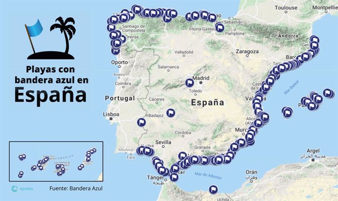 Playas con bandera azul en España en 2021