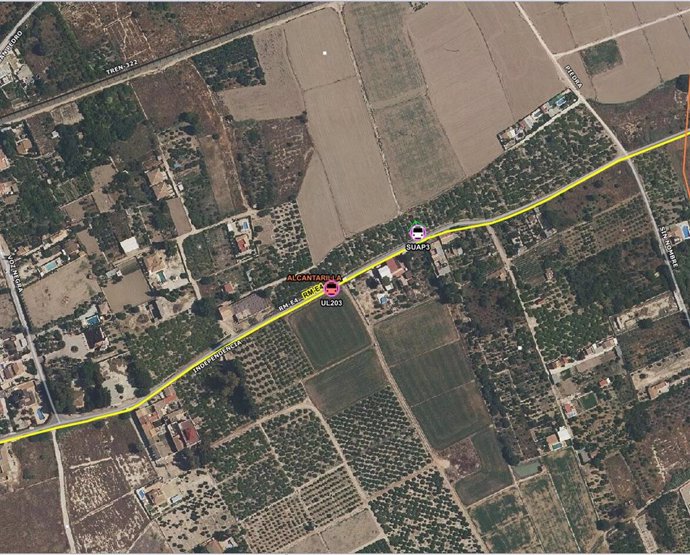 Imagen por satélite del lugar del accidente
