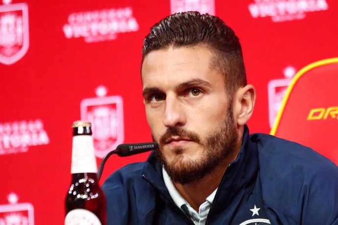 Jorge Resurreccion Koke attends during the presentation of Cerveza Victoria as new sponsor of Spain Team ahead of a friendly football match against Portugal on june 4, as part of the teams preparation for the upcoming 2020 UEFA Euro Cup football tour