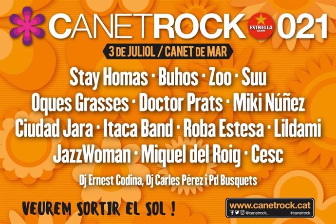 Imatge del cartell del Festival Canet Rock 2021