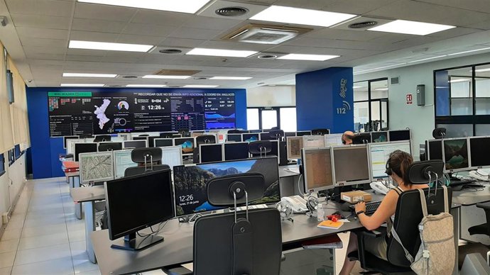 Sala del teléfono 112 Comunitat Valenciana
