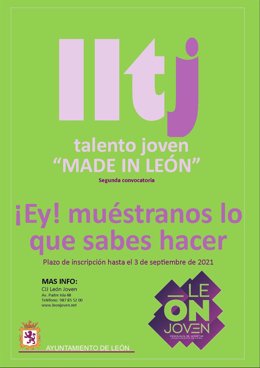 Cartel de la II Feria de Talento Joven 'Made in León'.