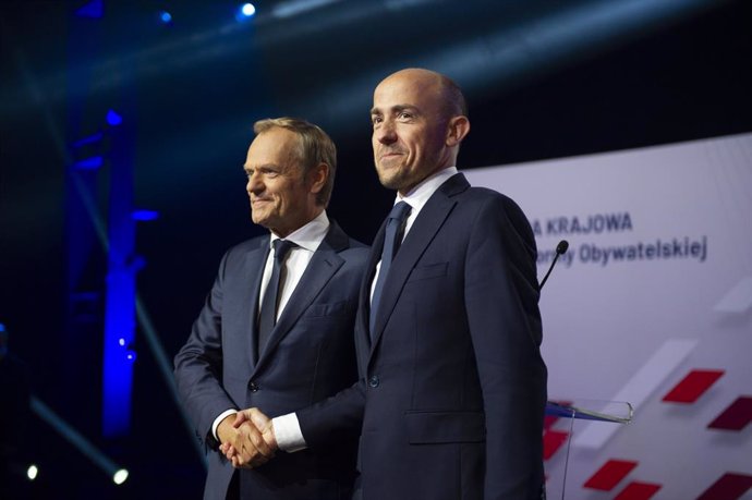 03 July 2021, Poland, Warsaw: Former EU Council President Donald Tusk speaks during the National Council of the Civic Platform Party. Photo: Aleksander Kalka/ZUMA Wire/dpa