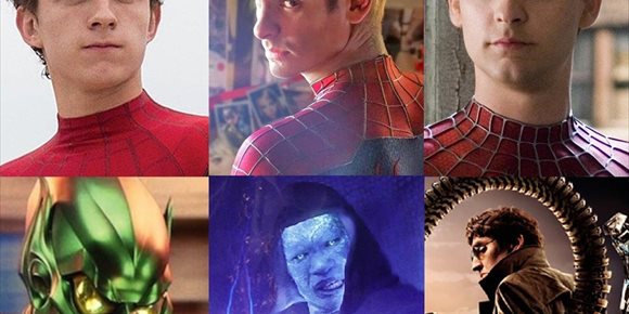 8. Los Seis Siniestros de Spider-Man: No Way Home contra tres Peter Parker en este genial póster fanmade