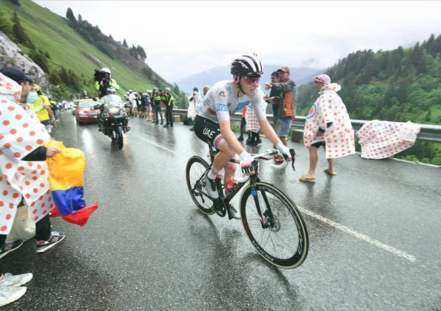 Tadej Pogacar durante la octava etapa del Tour de Francia