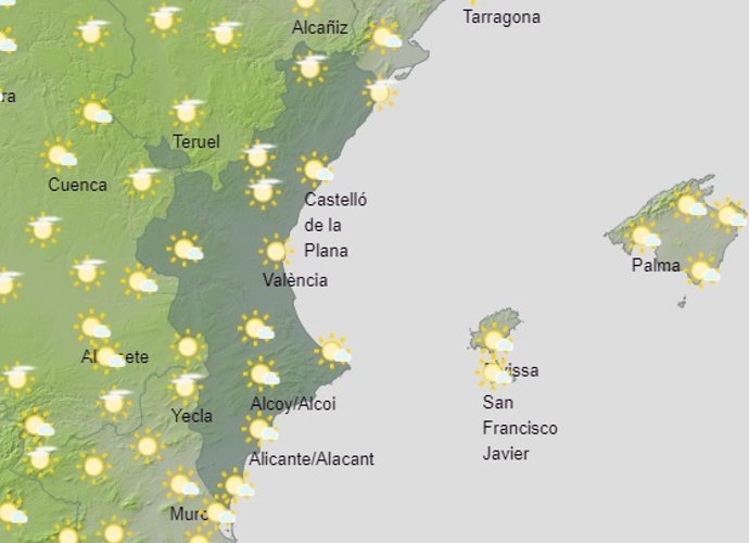 Predicción del tiempo para este domingo 4 de julio