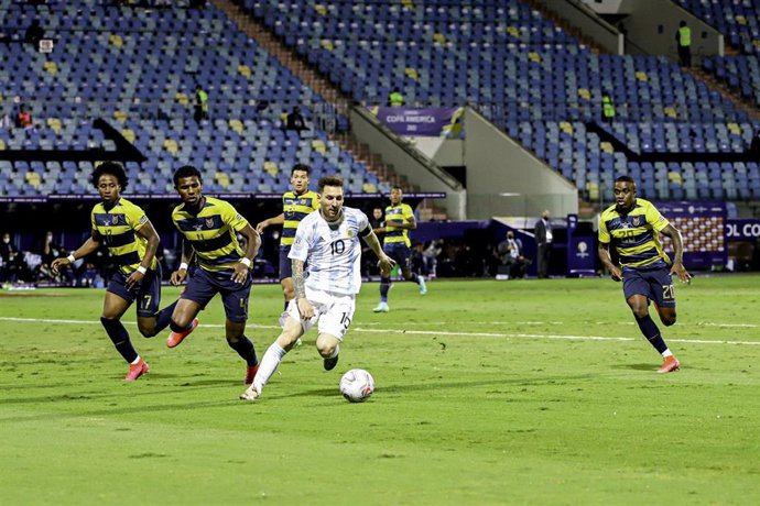 Leo Messi en el Argentina-Ecuador de la Copa América