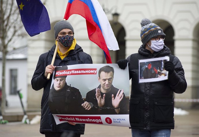 Archivo - Arxivo - Manifestació en favor de l'alliberament de l'opositor rus Alexei Navalny