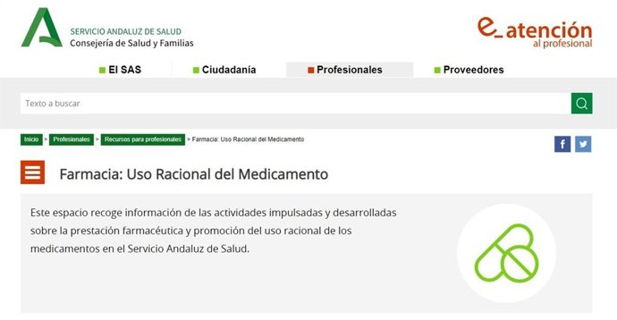 Nuevo apartado en su web sobre uso racional del medicamento para sanitarios y usuarios.