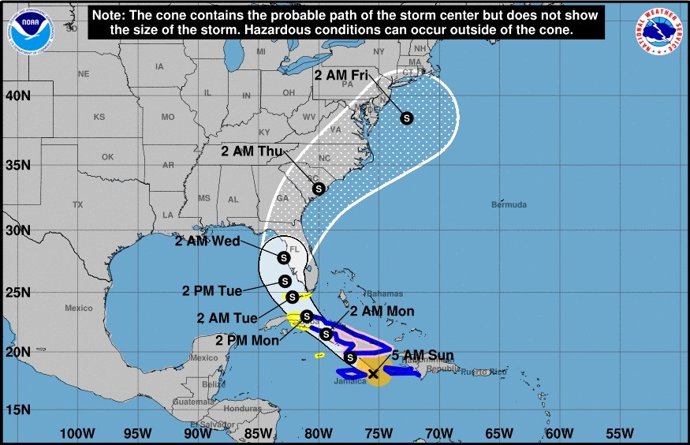 Trajectria de la tempesta propical 'Elsa'