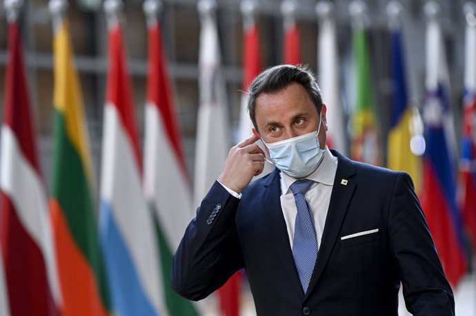 25 May 2021, Belgium, Brussels: Luxembourg's Prime Minister Xavier Bettel arrives to attend the second day of a special EU summit. Photo: Philip Reynaerts/Pool BELGA/dpa