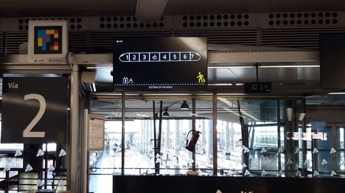 Nuevos monitores instalados en la estación de Madrid Puerta de Atocha